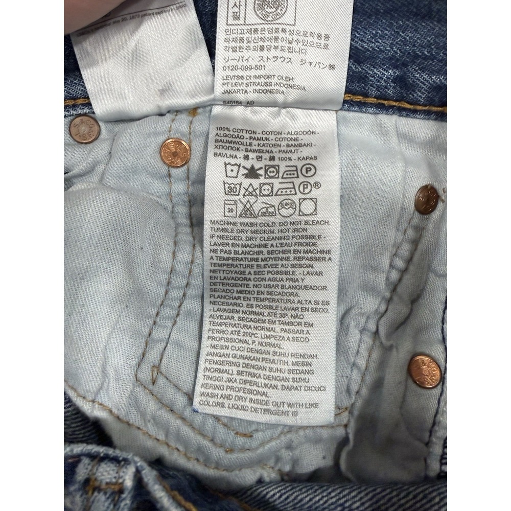 Levi's 501 Denim Jeans Pants Men's 38x34 Button Fly Blue - Picture 4 of 8
